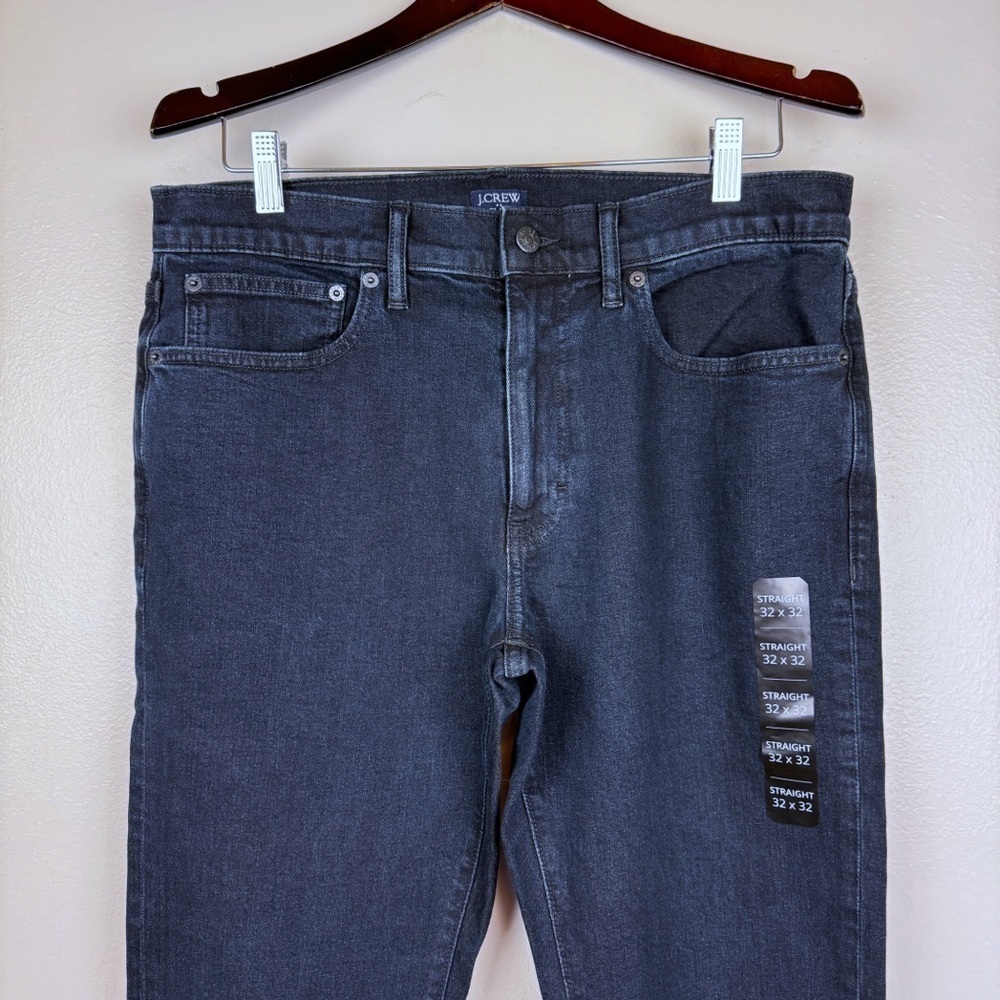 J. Crew Men's Straight Fit Jeans Signature Flex Dark Blue Size 32x32 NWT - Picture 3 of 8